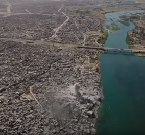 Drone βίντεο: Εικόνες χάους και καταστροφής από την πόλη της Μοσούλης