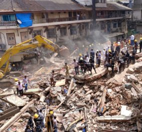 Ινδία: Πενταώροφο κτίριο κατέρρευσε - 9 Νεκροί και δεκάδες παγιδευμένοι (ΦΩΤΟ ΣΥΓΚΛΟΝΙΣΤΙΚΕΣ)