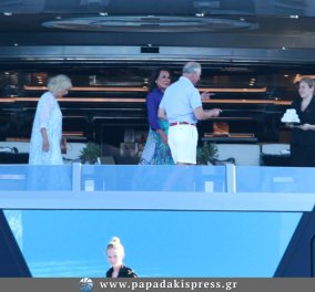 Φωτο: Το γεύμα πάνω στο σκάφος της Γιάννας και του Θόδωρου Αγγελόπουλου με τον πρίγκιπα Κάρολο & την Καμίλα 