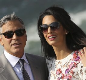 Απαστράπτουσα Amal & κουρασμένος μπαμπάς George Clooney... δείπνο με πεθερά στη λίμνη Κόμο