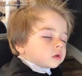 Βίντεο: Ο γλυκός ύπνος του αγοριού... όταν κουρευόταν! - Κυρίως Φωτογραφία - Gallery - Video