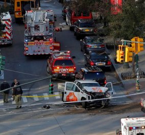 Τρομοκρατική επίθεση στο Μανχάταν: 8 νεκροί, 15 τραυματίες - Φορτηγάκι έπεσε πάνω σε ποδηλάτες&πεζούς (ΦΩΤΟ-ΒΙΝΤΕΟ) - Κυρίως Φωτογραφία - Gallery - Video