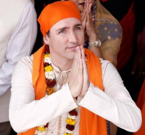 Ο ωραίος Καναδός ηγέτης Τριντό επισκέφθηκε την Ινδία και ντύθηκε σαν πρωταγωνιστής του Bollywood (ΦΩΤΟ)