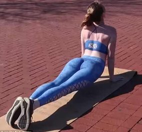Απίστευτο βίντεο με γυναίκα που κάνει γιόγκα σε δημόσιο χώρο φορώντας μόνο μπογιά - Ήθελε να δει εάν θα την παρατηρήσουν   - Κυρίως Φωτογραφία - Gallery - Video