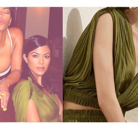 Η φωτο Kim & Kourtney Kardashian με υπέροχο πράσινο τοπ Ελληνίδας σχεδιάστριας- Ποιας είναι;