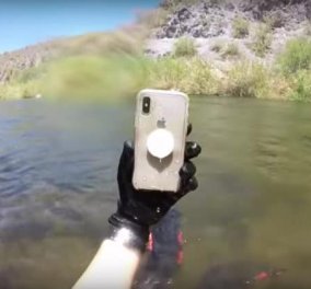 Βούτηξε σε ποταμό στην Αριζόνα και βρήκε iPhone που λειτουργούσε - Το είχε χάσει μια κοπέλα πριν από δύο εβδομάδες (VIDEO)