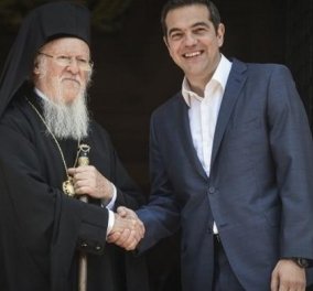 Ο Αλέξης Τσίπρας συνεχάρη τον Οικουμενικό Πατριάρχη Βαρθολομαίο για τις προσπάθειες επίλυσης του Σκοπιανού (VIDEO)