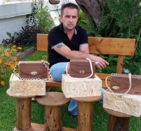 Αποκλ. – Made in Greece η MC+ & ο Ανδρέας Βαλλιανάτος: Ο Λευκαδίτης ξυλουργός & οι ξύλινες τσάντες – έργα τέχνης – Tον λάτρεψαν οι γυναίκες σε 14 χώρες