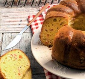Λαχταριστή  και εντυπωσιακή η Ζαμπονοτυρόπιτα κέικ από την Αργυρώ  Μπαρμπαρίγου