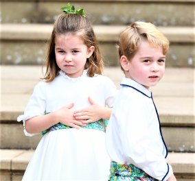 Γάμος Πριγκίπισσας Ευγενίας: Τι φόρεσαν τα παρανυφάκια George & Charlotte - Η floral ζώνη και στων δυο, τα outfits - Φώτο    - Κυρίως Φωτογραφία - Gallery - Video