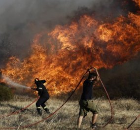 Μεγάλη πυρκαγιά στη Λεμεσό - Μάχη με τις φλόγες από στεριάς και αέρος - Έκλεισαν οι δρόμοι