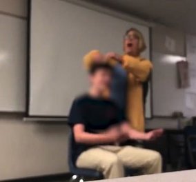 Βίντεο - Δασκάλα σε νευρική κρίση: Έβγαλε ψαλίδι, έκοψε τα μαλλιά μαθητή & τραγουδούσε τον εθνικό ύμνο - Κυρίως Φωτογραφία - Gallery - Video