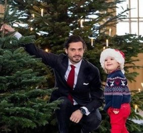 O όμορφος πρίγκιπας της Σουηδίας, Καρλ Φιλίπ, υποδέχθηκε το χριστουγεννιάτικο δέντρο με τον τρισχαριτωμένο γιο του (Φωτό) - Κυρίως Φωτογραφία - Gallery - Video