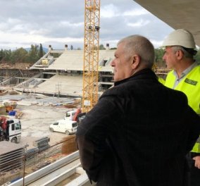 ΑΕΚ: Ο αρχιτέκτονας Θανάσης Κυρατσούς και ο Δημήτρης Μελισσανίδης εξετάζουν τα τελικά σχέδια για το νέο γήπεδο - Κυρίως Φωτογραφία - Gallery - Video