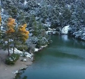 Βίντεο: Η Ιπποκράτειος Πολιτεία χιονισμένη & η λίμνη Μπελέτσι – Παραμυθένιο σκηνικό μόλις 30 χλμ από την Αθήνα - Κυρίως Φωτογραφία - Gallery - Video