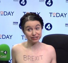Σοβαρή οικονομολόγος γδύθηκε εντελώς σε εκπομπή του BBC για το Brexit ! - Τι ήθελε να πει; (φώτο- βίντεο)