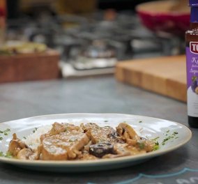 Η Αργυρώ Μπαρπαρίγου έχει έμπνευση: Ψαρονέφρι αλά κρεμ με μανιτάρια - Τέλειο για το τραπέζι του Βαλεντίνου (βίντεο)