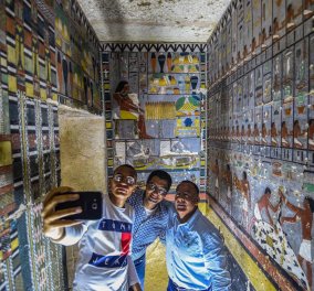 Εντυπωσιακές φωτογραφίες!  - Αιγύπτιοι αρχαιολόγοι ανακάλυψαν ζωγραφισμένο τάφο 4.000 ετών 