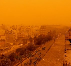 Όλη η Ελλάδα έρημος με κάστρο την κίτρινη σκόνη της Αφρικής - Μόνο Λόρενς της Αραβίας λείπει από τις δορυφορικές εικόνες  - Κυρίως Φωτογραφία - Gallery - Video