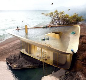 Αυτή η βιλάρα έχει οροφή που μετατρέπεται σε πισίνα - Δείτε φωτό  από ένα αρχιτεκτονικό θαύμα  - Κυρίως Φωτογραφία - Gallery - Video