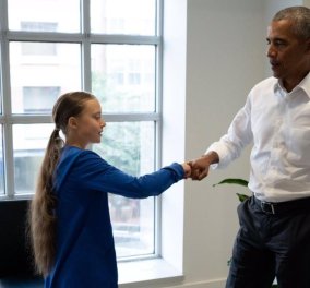 'Εσύ και εγώ είμαστε ομάδα' - Το είπε ο Μπαράκ Ομπάμα στην 16χρονη Γκρέτα Τούνμπεργκ - Δείτε το βίντεο