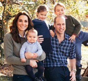 Η επίσημη Χριστουγεννιάτικη κάρτα του πρίγκιπα William, της Kate & των τριών παιδιών - Φώτο από το γεύμα της βασίλισσας Ελισάβετ  - Κυρίως Φωτογραφία - Gallery - Video