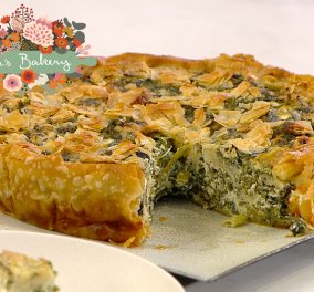 Ντίνα Νικολάου: Απολαύστε αυτή την ανοιχτή χορτόπιτα με φρέσκο τυρί κρέμα & φέτα 
