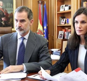 Βασιλιάς & βασίλισσα Ισπανίας: Ο Φελίπε και η Λετίσια σε video call με εκπροσώπους επιχειρήσεων & φιλανθρωπικών οργανώσεων- Στηρίζουν τον δοκιμαζόμενο λαό τους (φωτό)