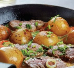 H Αργυρώ Μπαρμπαρίγου μας φτιάχνει γρήγορο & πολύ εύκολο ψαρονέφρι στο τηγάνι με πατάτες & υπέροχη σάλτσα 