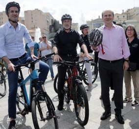 Ποδηλάτες για 1 μέρα ή κάθε μέρα; Υπουργός Χατζηδάκης & δήμαρχοι Μπακογιάννης και Μώραλης - Καρέ καρέ όλη η βόλτα (φωτό - βίντεο) 