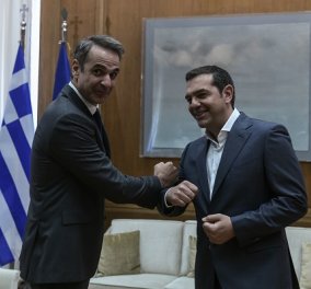 Αγκωνιές & χαμόγελα Μητσοτάκη - Τσίπρα: Οι συναντήσεις του Πρωθυπουργού με τους πολιτικούς αρχηγούς για τα ελληνοτουρκικά (φωτό - βίντεο) - Κυρίως Φωτογραφία - Gallery - Video