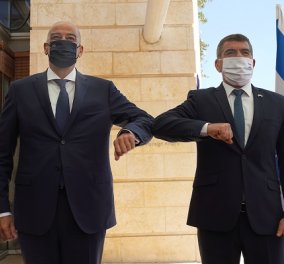 Καρέ καρέ η επίσκεψη του Νίκου Δένδια στο Ισραήλ - Η συνάντηση με Νετανιάχου & το θερμό μήνυμα του ομολόγου του Gabi Ashkenazi: «Καλώς όρισες καλέ μου φίλε» (φωτό)