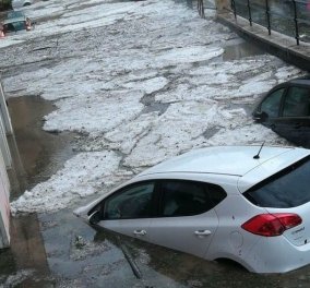 Ιταλία: Σε ποτάμια μετατράπηκαν οι δρόμοι της Βερόνα - Σφοδρή χαλαζόπτωση προκαλεί πλημμύρες (Φωτό & Βίντεο)