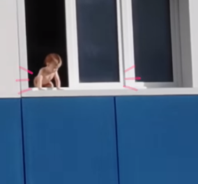 Βίντεο που κόβει την ανάσα: Το μωρό σκύβει συνεχώς από τον 6ο όροφο αμέριμνο - Πανικός από περαστικούς & γείτονες  - Κυρίως Φωτογραφία - Gallery - Video
