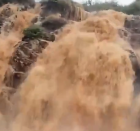 Το βίντεο που κυκλοφορεί σε παγκόσμιο δίκτυο - Καταρράκτης βροχής στα Μάλια Κρήτης  - Κυρίως Φωτογραφία - Gallery - Video