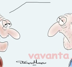 Στο σημερινό σκίτσο του Θοδωρή Μακρή: Τα επόμενα εμβόλια θα τα παρουσιάσουν Βίσση & Βανδή με ένα φιλί!