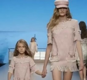 Όταν τα top models κάνουν πασαρέλα μαζί με τις μικρές κόρες τους- Διαφορετικά, υπέροχα catwalk (βίντεο)