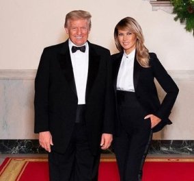 Με σμόκιν ο Πλανητάρχης, με tuxedo η Melania Trump- Αποχαιρετούν τον Λευκό Οίκο σε στυλ Hollywood (φωτό) - Κυρίως Φωτογραφία - Gallery - Video