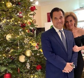 Ο Άδωνις Γεωργιάδης και η Ευγενία Μανωλίδου αγκαλιά με τα 4 παιδιά τους: Καλή Χρονιά! (φωτό) - Κυρίως Φωτογραφία - Gallery - Video