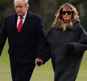 Η Melania Trump επέστρεψε στον Λευκό Οίκο - Η χαλαρή εμφάνιση με oversized παλτό & γαλότσες (φωτό & βίντεο) - Κυρίως Φωτογραφία - Gallery - Video