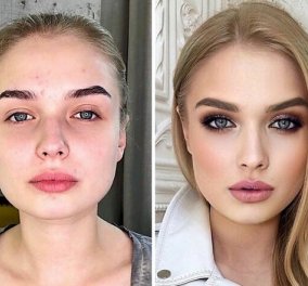 H δύναμη του μακιγιάζ: Makeup artist μεταμορφώνει απλές γυναίκες σε σταρ - Πάνε άβαφες και φεύγουν θεές (φωτό)