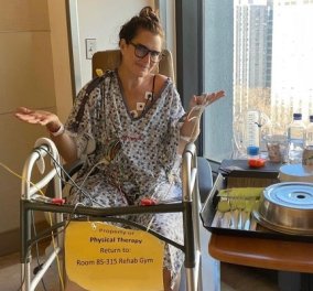 Brooke Shields: Οι φωτό μετά από το ατύχημά της - Στο νοσοκομείο με πι, μηχανήματα & επιδέσμους - «Πρέπει να μάθω πως να περπατάω»