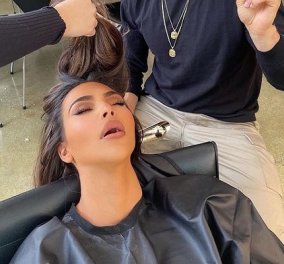 Η Kim Kardashian με μισάνοιχτο στόμα κοιμάται στο κομμωτήριο! Ο hairstylist της ανέβασε την φωτό στο Instagram - «Σε μισώ…»  - Κυρίως Φωτογραφία - Gallery - Video