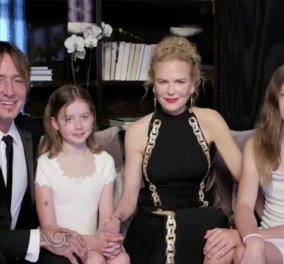 Golden Globes 2021: Οικογενειακή υπόθεση η φετινή τελετή - Η Nicole Kidman εμφανίστηκε μαζί με τον άντρα και τις κόρες της (φωτό & βίντεο)