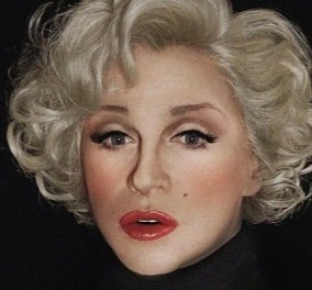 Ο Τάκης Ζαχαράτος μεταμορφώθηκε σε Marilyn Monroe από τα μαγικά χέρια του Αχιλλέα Χαρίτου - Υποκλινόμαστε στο ταλέντο τους (φωτό) - Κυρίως Φωτογραφία - Gallery - Video