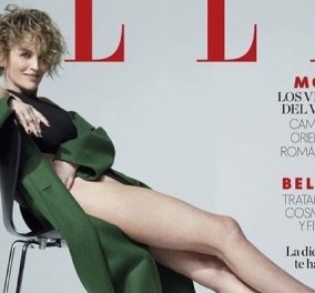 Η 63χρονη Sharon Stone στο εξώφυλλο του ισπανικού Elle: Κορμάκι, γόβες και τα καλλίγραμμα πόδια της (φωτό) - Κυρίως Φωτογραφία - Gallery - Video