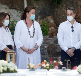 Χανιά: Όλη η οικογένεια του πρωθυπουργού στο μνημόσυνο για τα 4 χρόνια από το θάνατο του Κων. Μητσοτάκη - Συγκινημένες Ντόρα & Μαρέβα (φώτο-βίντεο)