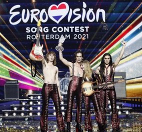 Eurovision 2021: Νικητής ο Ιταλός ροκάς - Στη 10η θέση η Ελλάδα, στη 16η η Κύπρος - χωρίς πρωτιά τα φαβορί, η Γαλλίδα & ο Ελβετός (φωτό & βίντεο)
