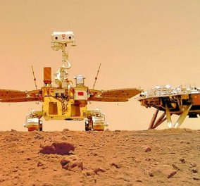 Οι Κινέζοι έστειλαν ρομπότ στον Άρη: Ο «θεός της φωτιάς» έβγαλε selfie και... την «γλώσσα» στους Αμερικάνους (φωτό & βίντεο) 