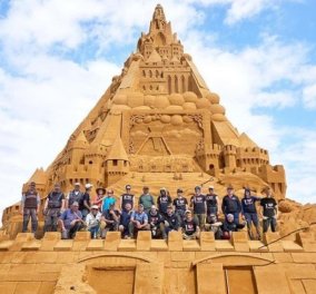 Παλάτι από  Άμμο : Tο πιο ψηλό κάστρο  του κόσμου - Το πολύπλοκα διακοσμημένο κτίσμα συμβολίζει τη δύναμη του Κορωνοϊού στον κόσμο (φώτο-βίντεο)  - Κυρίως Φωτογραφία - Gallery - Video